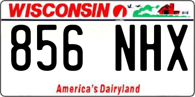 WI license plate 856NHX
