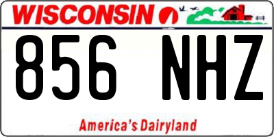WI license plate 856NHZ