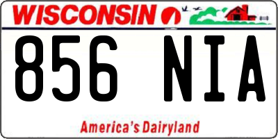 WI license plate 856NIA