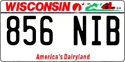 WI license plate 856NIB