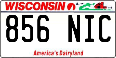 WI license plate 856NIC
