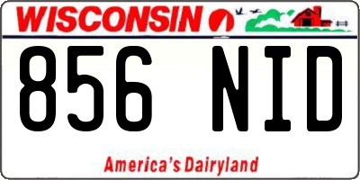 WI license plate 856NID
