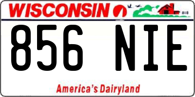 WI license plate 856NIE