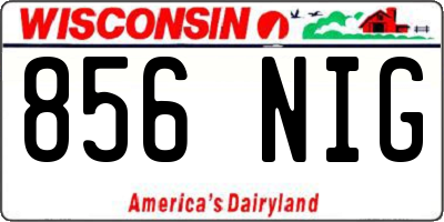 WI license plate 856NIG