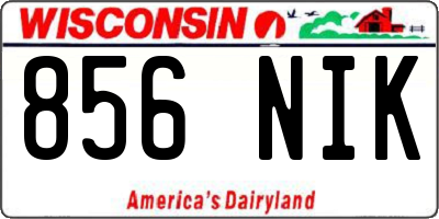 WI license plate 856NIK