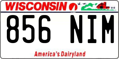 WI license plate 856NIM