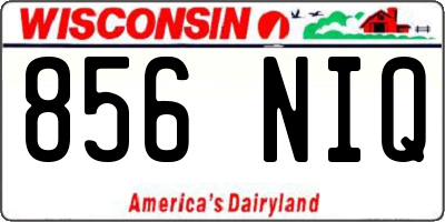 WI license plate 856NIQ