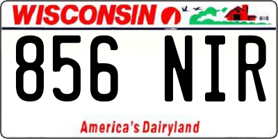 WI license plate 856NIR