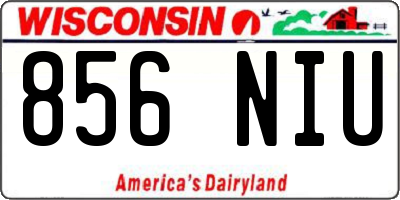 WI license plate 856NIU