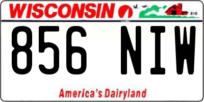 WI license plate 856NIW