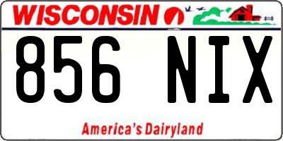 WI license plate 856NIX