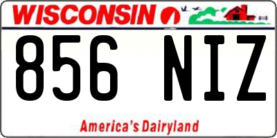 WI license plate 856NIZ