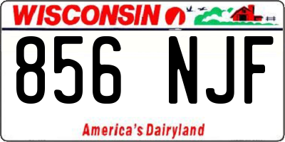 WI license plate 856NJF
