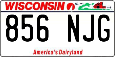 WI license plate 856NJG