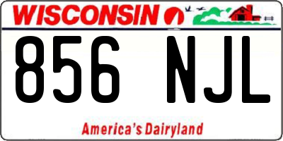 WI license plate 856NJL