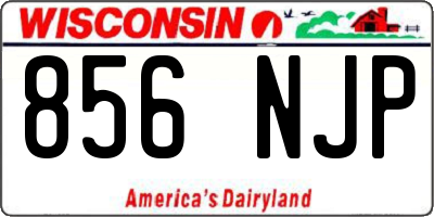 WI license plate 856NJP