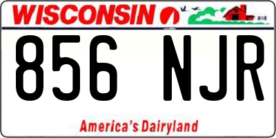 WI license plate 856NJR
