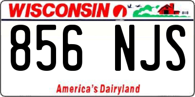 WI license plate 856NJS