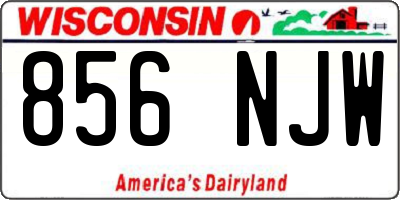 WI license plate 856NJW