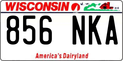 WI license plate 856NKA