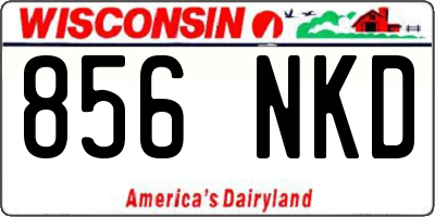 WI license plate 856NKD