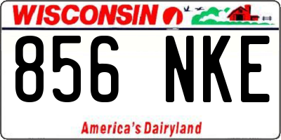 WI license plate 856NKE