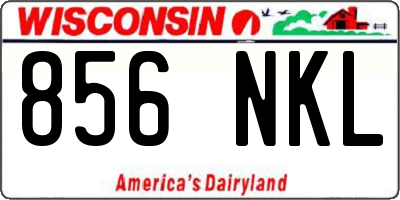 WI license plate 856NKL