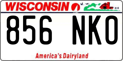 WI license plate 856NKO