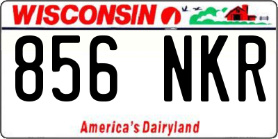 WI license plate 856NKR
