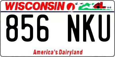 WI license plate 856NKU
