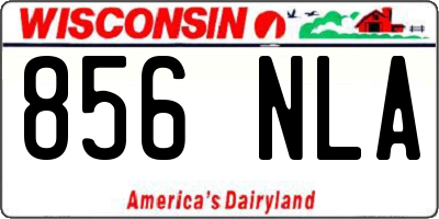 WI license plate 856NLA