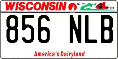 WI license plate 856NLB