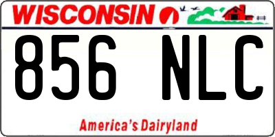WI license plate 856NLC