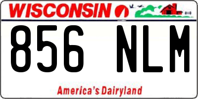 WI license plate 856NLM
