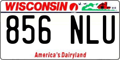 WI license plate 856NLU