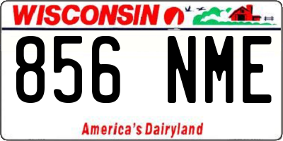 WI license plate 856NME