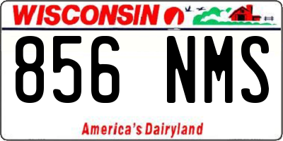 WI license plate 856NMS