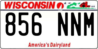 WI license plate 856NNM