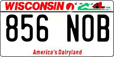 WI license plate 856NOB