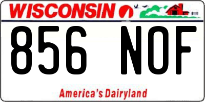 WI license plate 856NOF