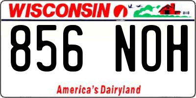 WI license plate 856NOH
