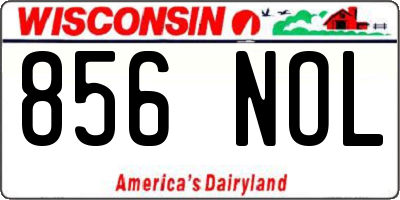 WI license plate 856NOL
