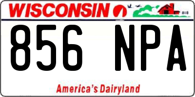 WI license plate 856NPA