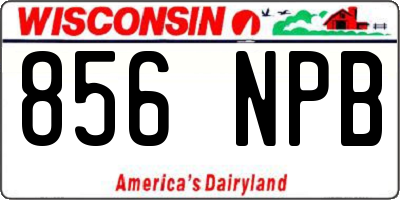 WI license plate 856NPB