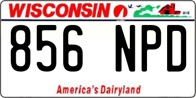 WI license plate 856NPD