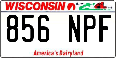 WI license plate 856NPF