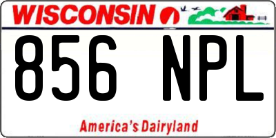 WI license plate 856NPL