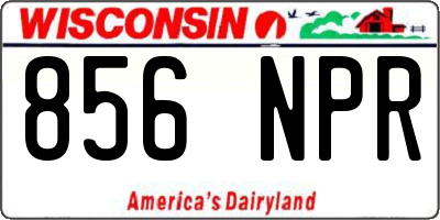 WI license plate 856NPR
