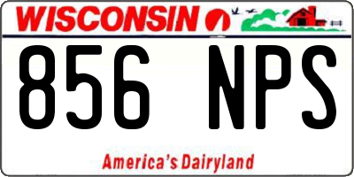 WI license plate 856NPS