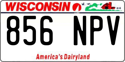 WI license plate 856NPV